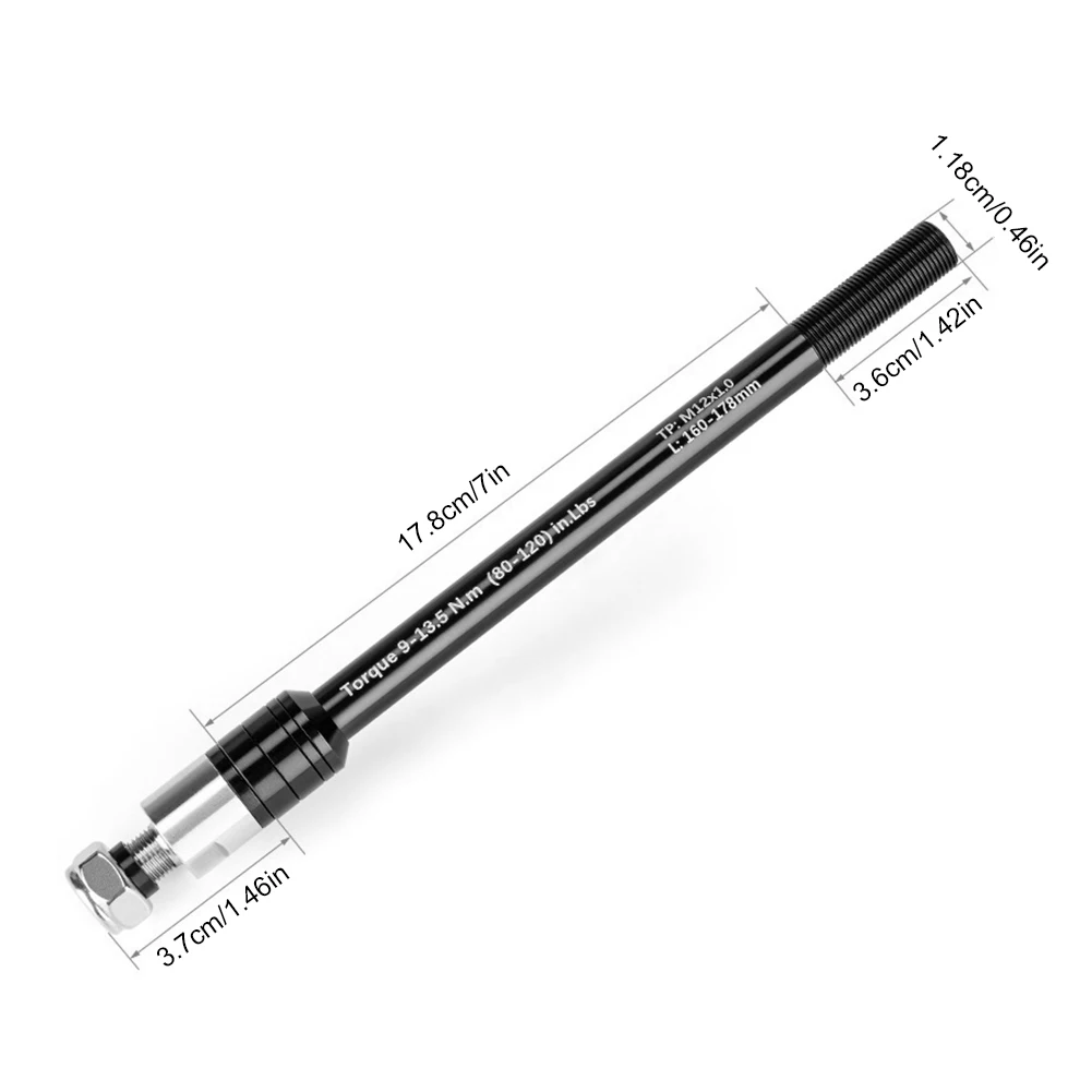 자전거 트레일러 스루 액슬 어댑터 160-178MM P1.0 스루 액슬 어댑터 자전거 트레일러 히치용 자전거 액슬