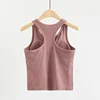 Lemon Racerback Yoga Tank Tops Women Fitness Sleeveless Cami Sports Shirts Slim Ribbed Running Gym Crop Vest Built In Bra Top 6