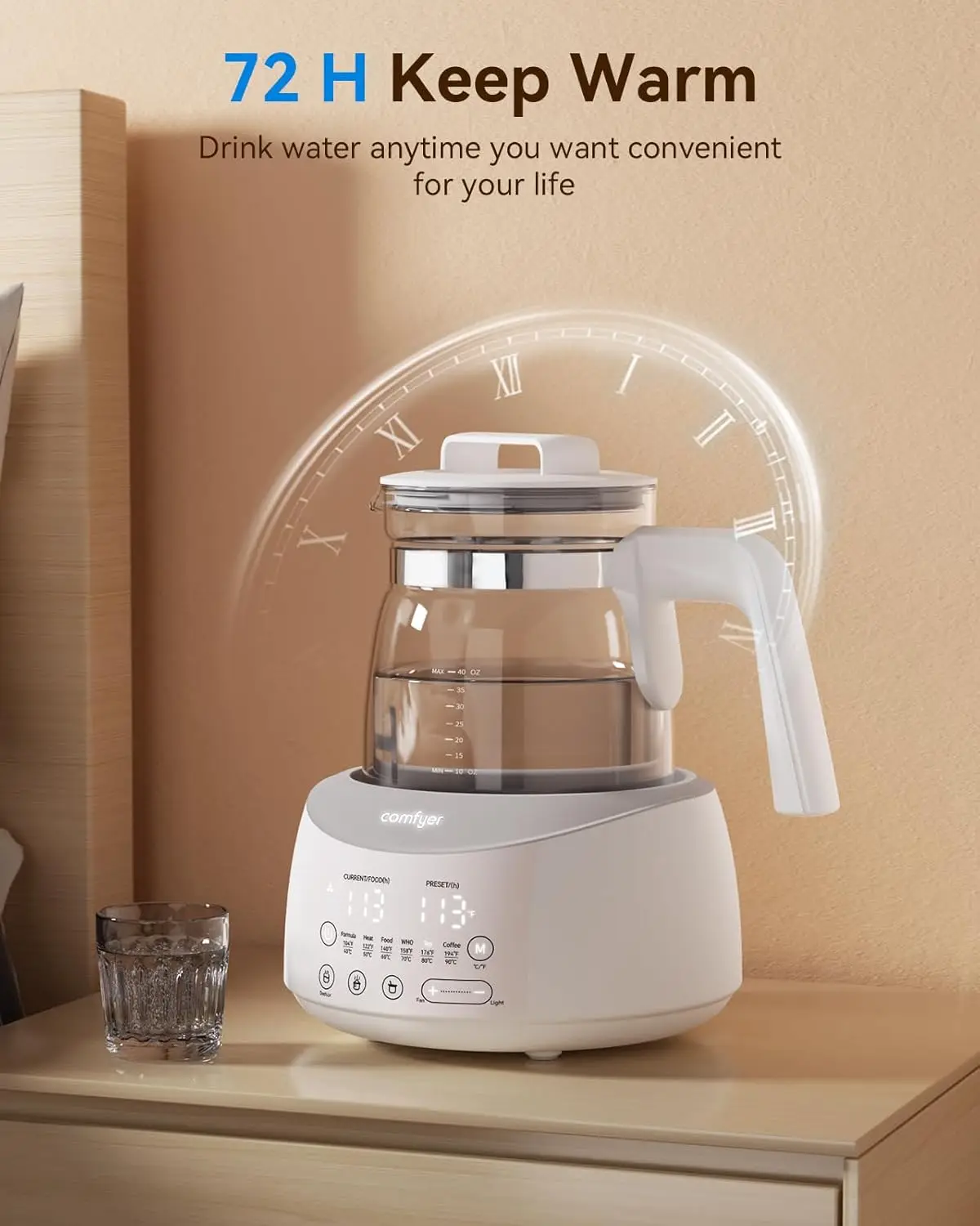 Instant Baby Bottle Warmer, Speed-Boil Water Heater for Coffee