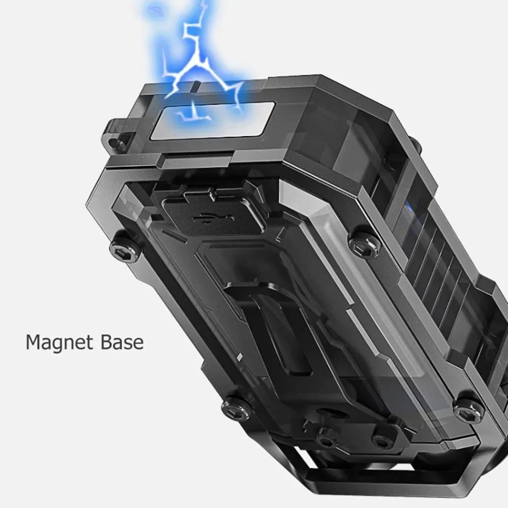 Powerful LED Flashlight Mini EDC Keychain Light Torch With Tail Magnet Super Bright Cap Lamp Type-c USB Rechargeable Waterproof