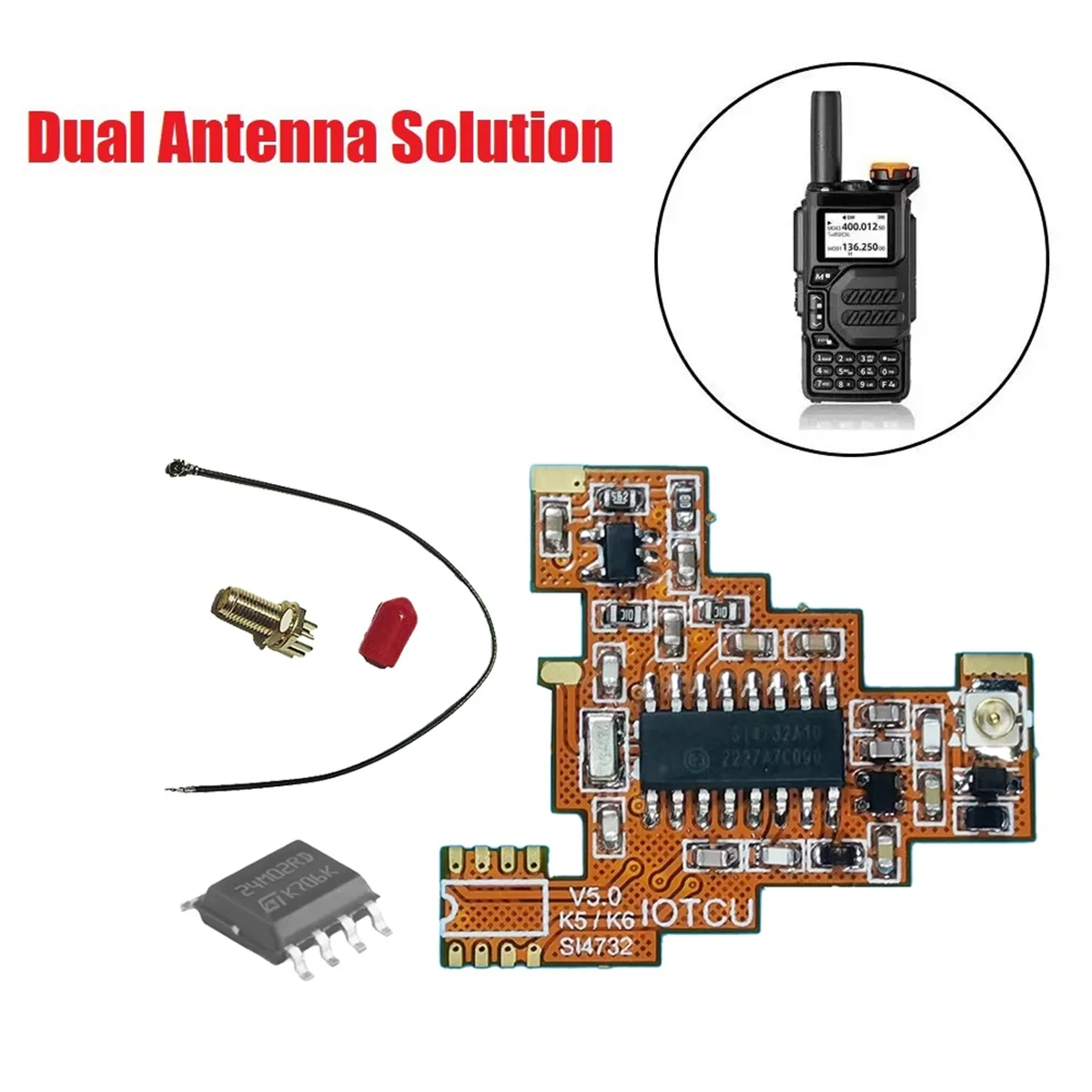 SI4732 V5.0 FPC Module 2M Chip UV K5 K6 HF Shortwave Full Band Reception/Single Sideband Reception 2PCS