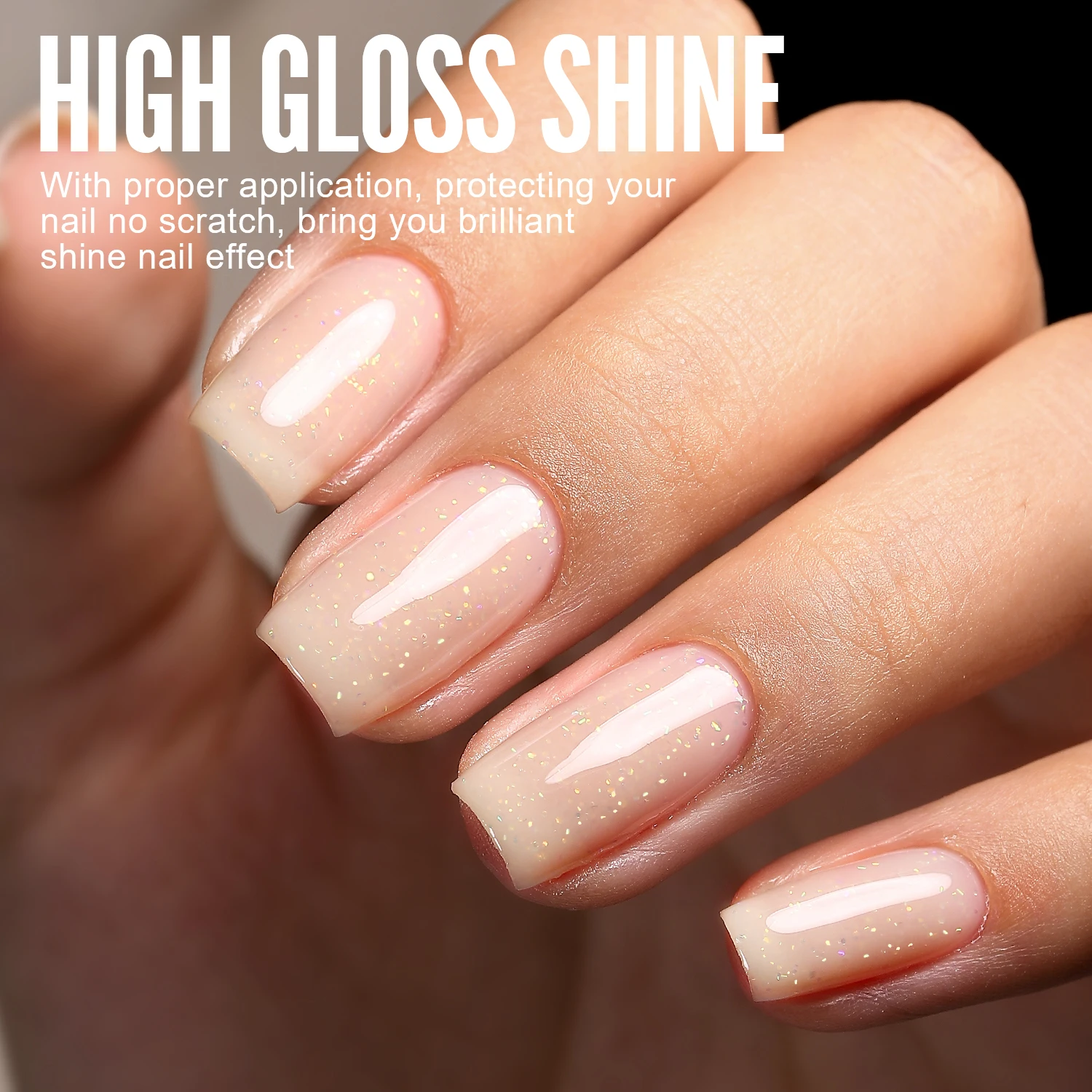 YOKEFELLOW Jelly Gel Nail Polish YZ14 10ML Shiny Sheer Natural Nude Jelly Gel Polish for Nail Art DIY Translucent UV Light Cure 5