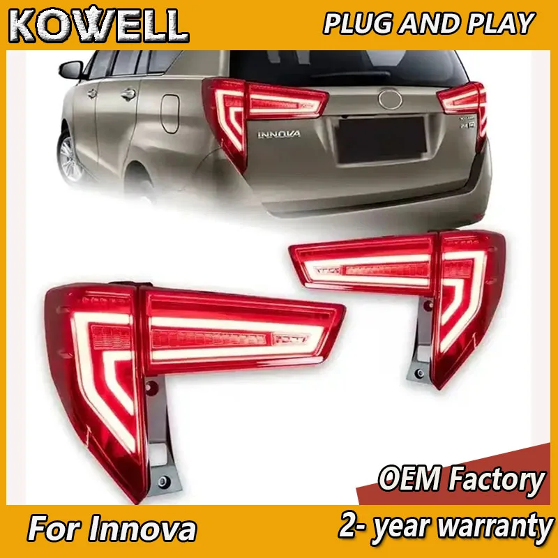 Car Styling Per Toyota Innova Fanale Posteriore 2016-2019 Innova Fanale Posteriore Drl + Freno + Indicatori Di Direzione + Retromarcia + Nebbia
