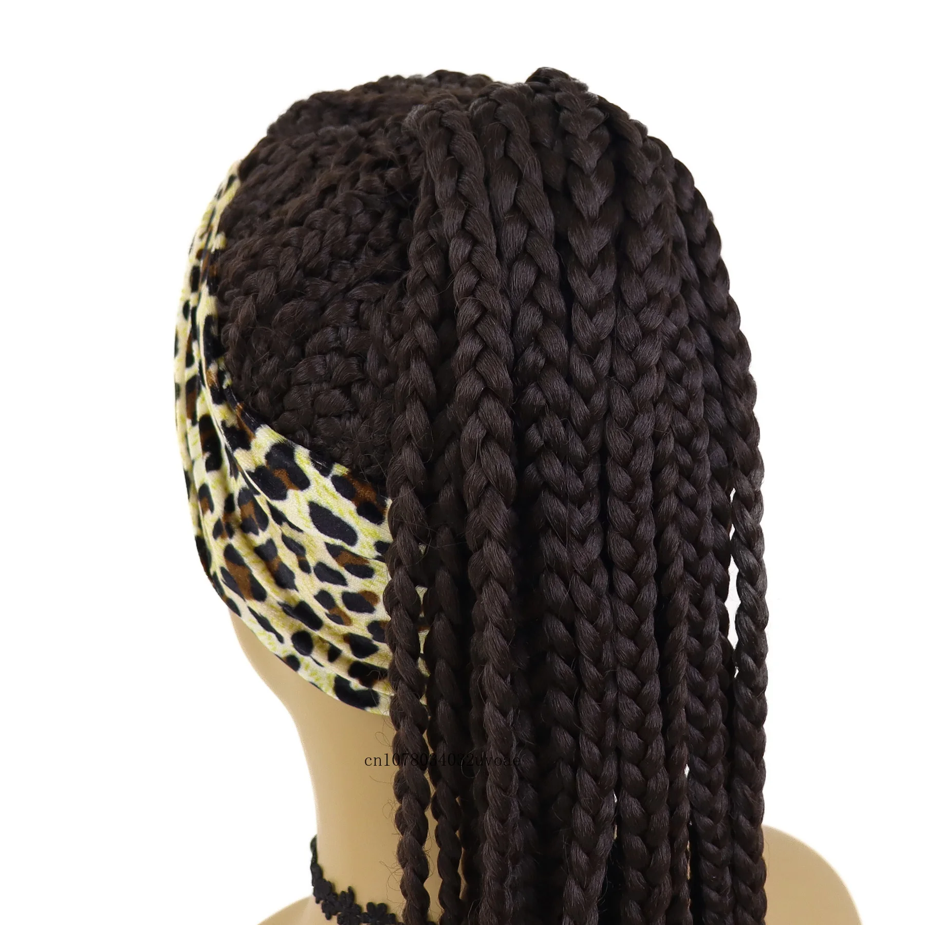 Synthetic Fiber Braided Headband Wigs for Black Women Long Curly Kinky Colly Afro Wig Natural Hair Dreadlock Wigs with Bangs synthetic hair wigs