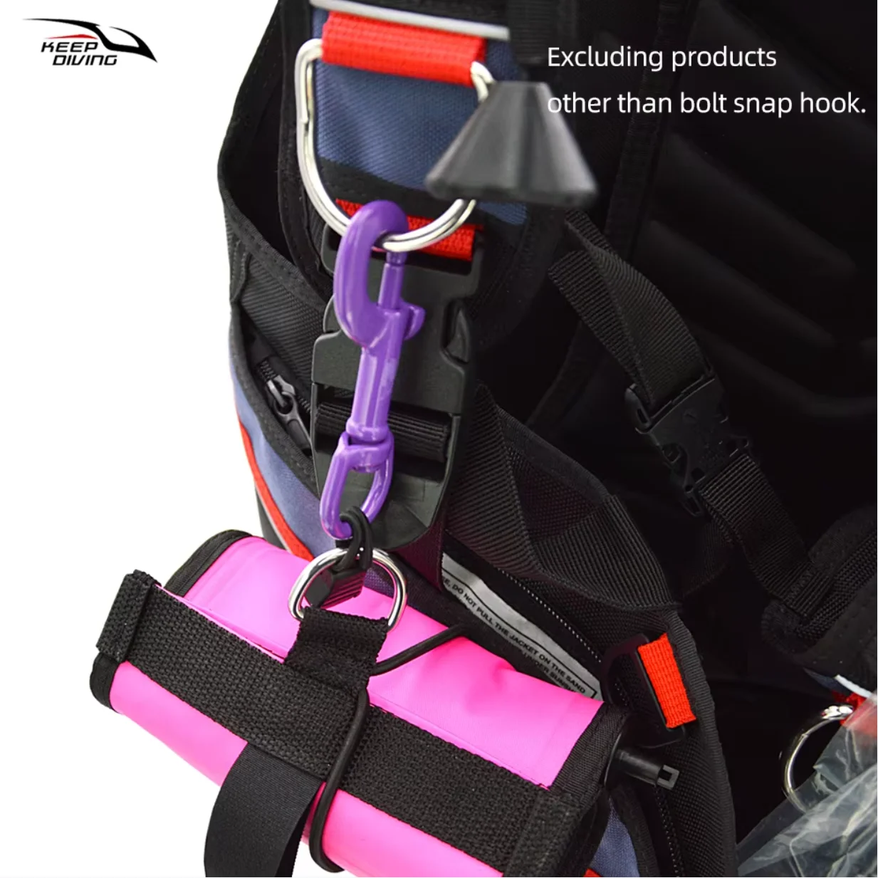 KEEP DIVING 75/90MM 316 Stainless Steel Bolt Snap Hook Clip Diving Hook BCD Accessories Diving Equipment 1PCS/3PCS scuba diving hook
