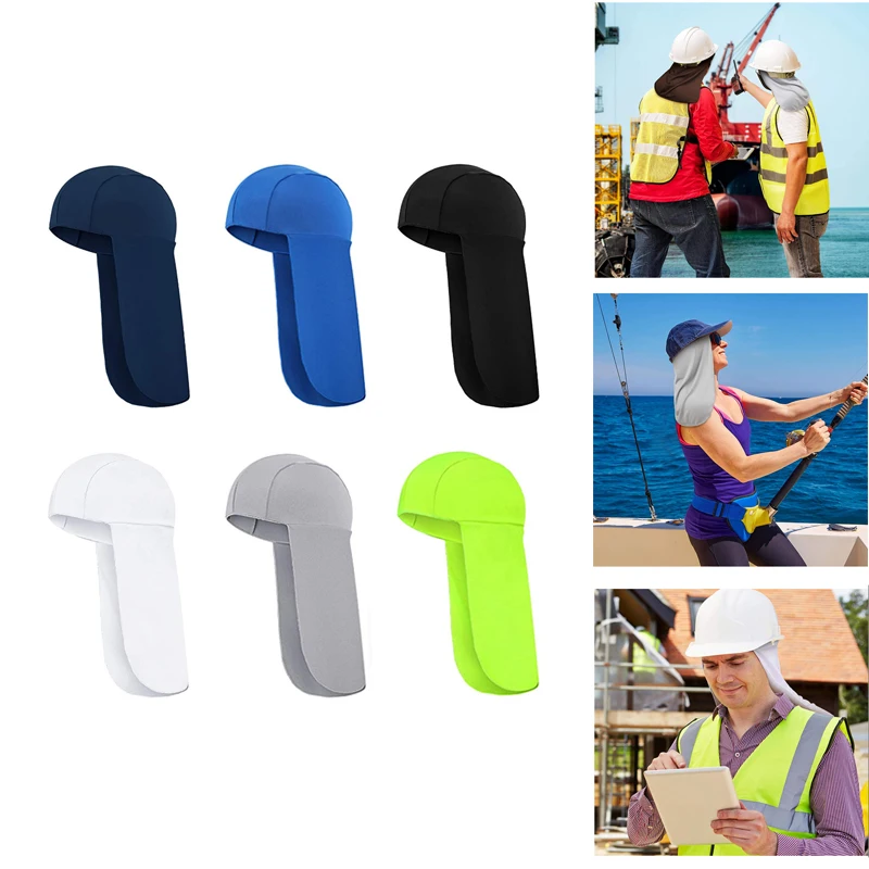 Hard Hat Neck Shade Hat Sun Protection Hat Cooling Skull Cap Sun Shade Cap for Outdoor Fishing