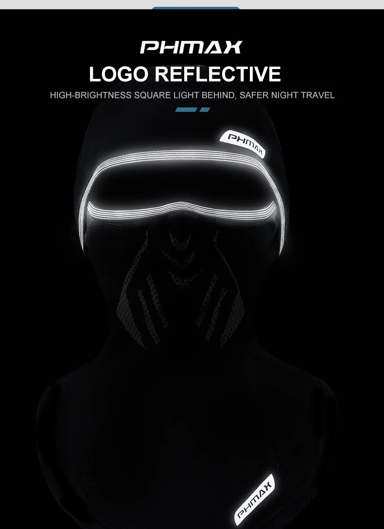 PHMAX Sturmhaube für kaltes Wetter, Skimaske, winddichtes Fleece, Thermo-Gesichtsmaske, Reiten, Motorrad, Snowboarden, Skifahren, Mütze, Kopfbedeckung – Detail 5