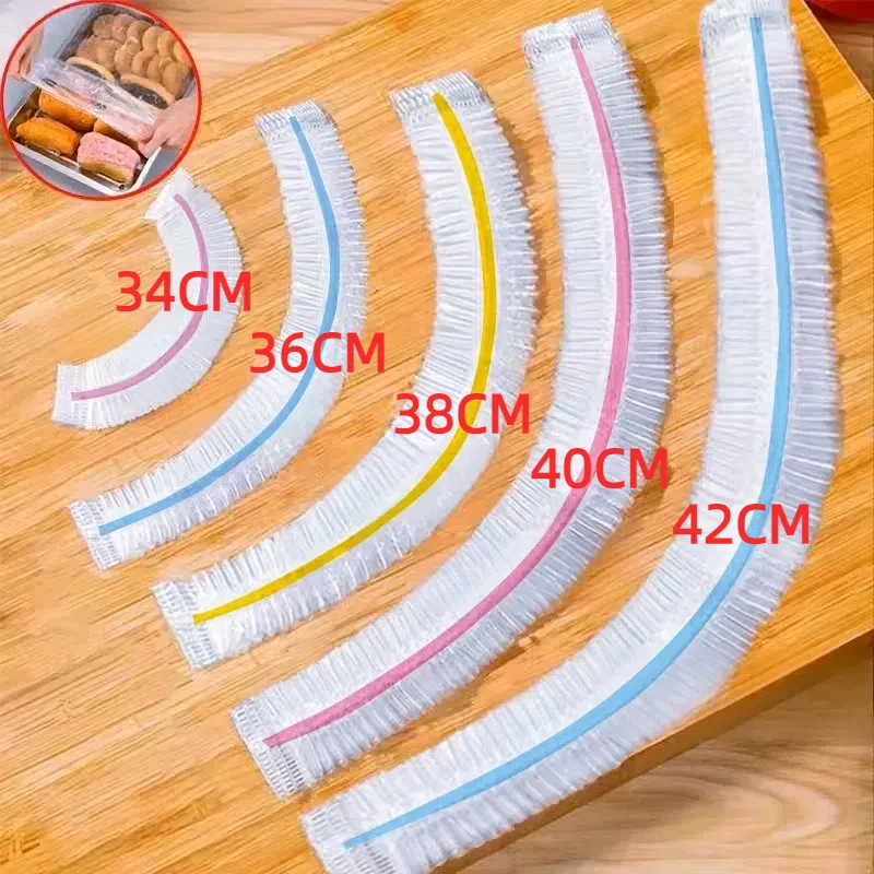 Colorful Disposable Food Cover Dust Food Grade Fresh Lids Elastic Plastic Wrap