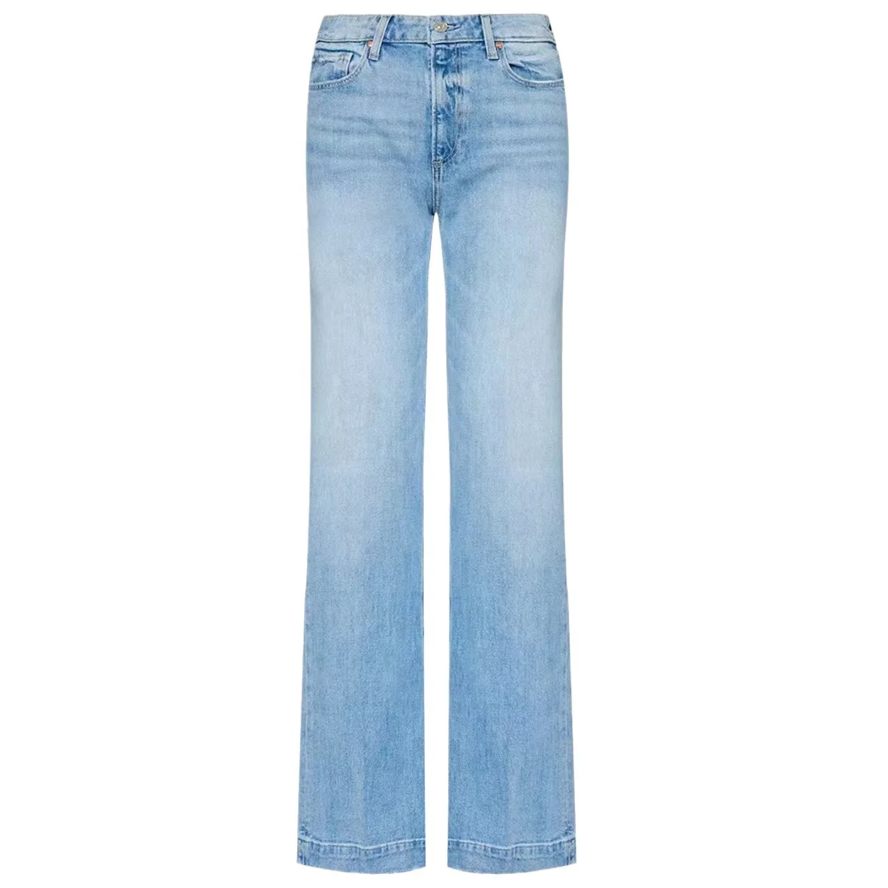 24 Spring/Summer New Light Blue High Waist Wide Leg Denim Pants for Women 5