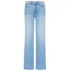 24 Spring/Summer New Light Blue High Waist Wide Leg Denim Pants for Women 5