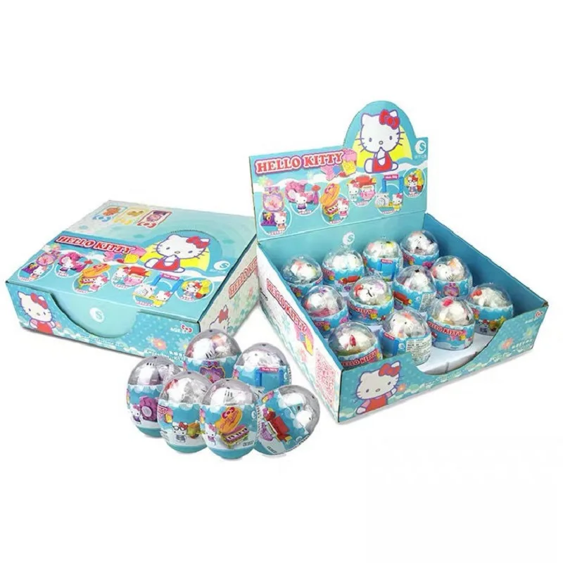 Chaosheng Anime Hello Kitty Sanrio Girls' Toy Gift Twisted Egg Children's Puzzle Assembly Building Block Kids Toy Christmas Gift