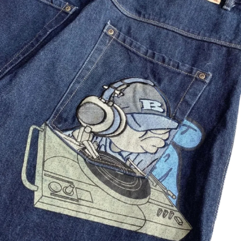 Streetwear Y2k Shorts Hip Hop Cartoon Graphic Embroidery Baggy Denim Gym Shorts Summer New Harajuku Gothic Men Basketball