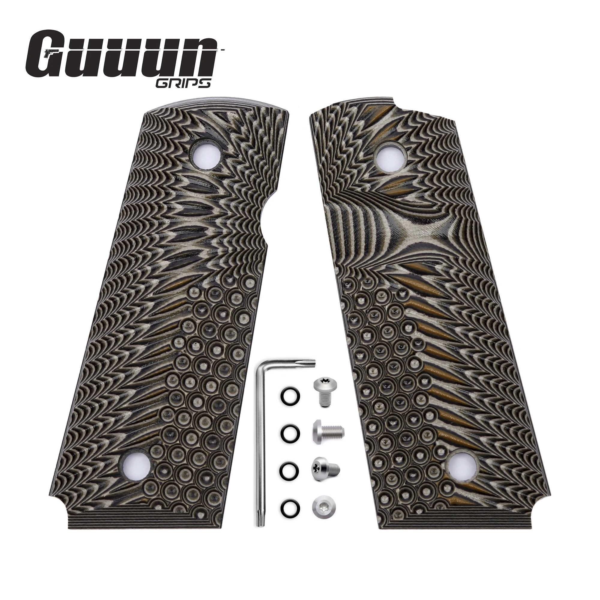 G10 Grips for 1911 Compact Officer OPS Eagle Wing Texture-9 Color Options