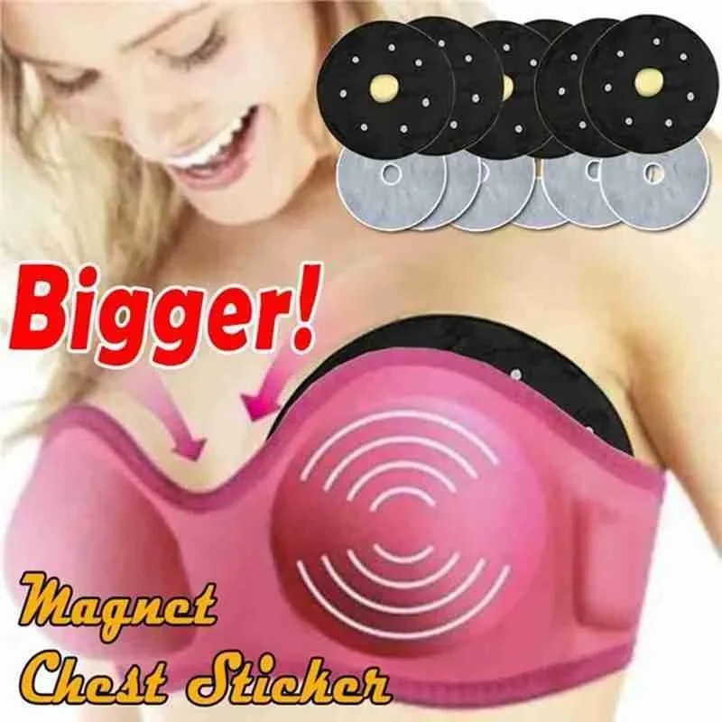 10PCS Melting Magnetic Cream Health Effect Chest Acupoint Magnetic Therapy Enhancement Patch Women's Breast To Enhance Beauty
