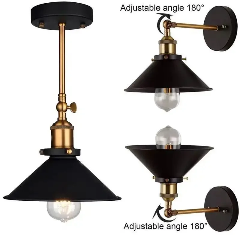 American industrial style wall lamp staircase hallway bedside wall lamp Retro decorative wall light iron wall lamp 3
