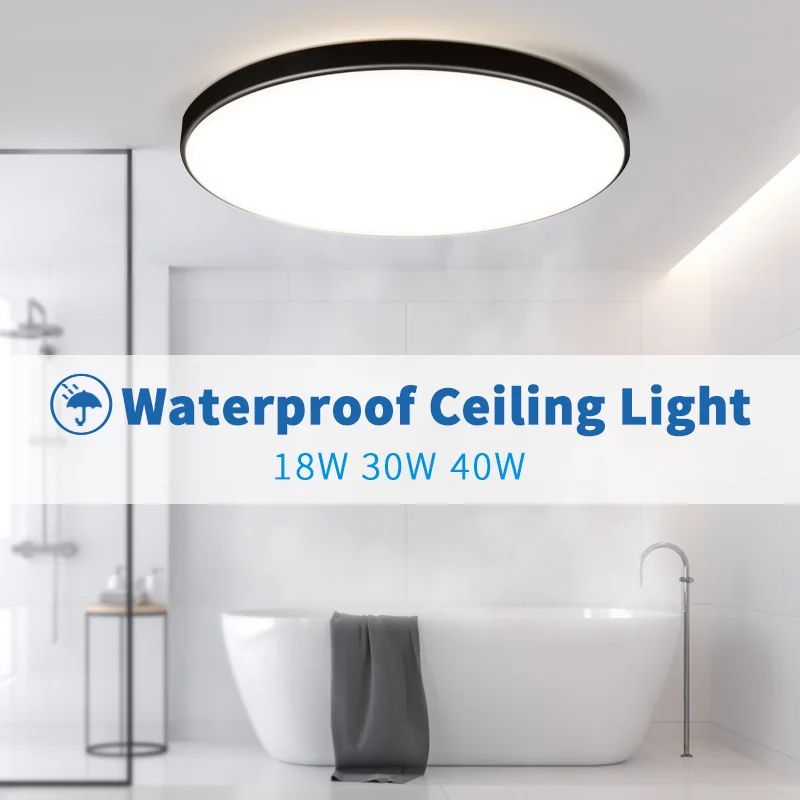 

Waterproof Modern Ceiling Led Ceiling Lamp Bathroom Light 18W 30W 40W Indoor Round Led Ceiling Light For Livingroom Kitchen 220V