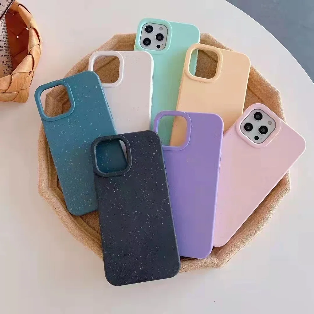 11 phone case Fully Biodegradable Phone Case Eco-Friendly Wheat Straw Protection Back Cover For iPhone 13 12 11 Pro Max Mini 7 8 Plus X XS XR iphone 11 clear case