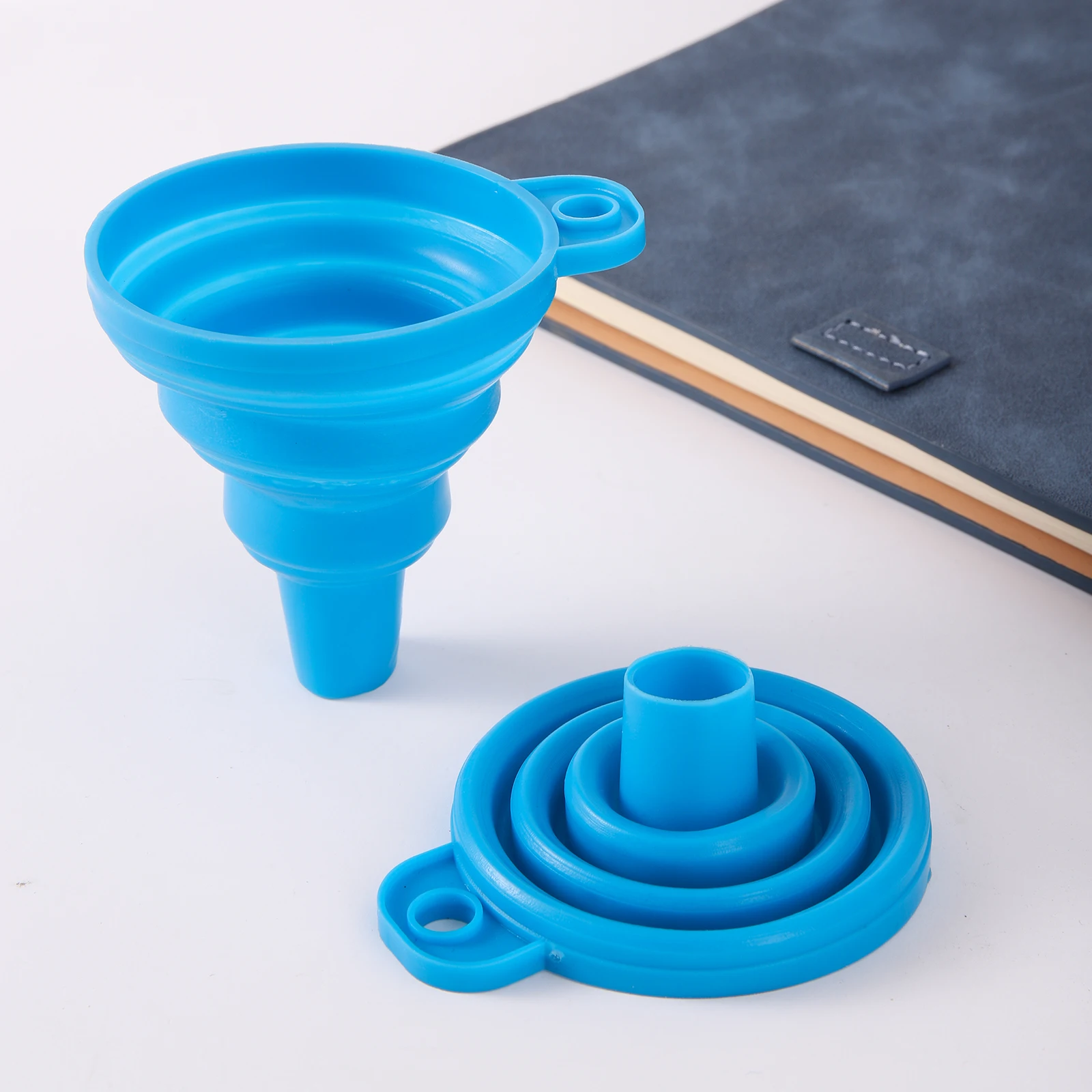 접이식 휴대용 깔때기 실리콘 소프트 깔때기, 학교 실험실 충전 도구, 오일 주스 액체 디퓨저 포장 도구, 5 개