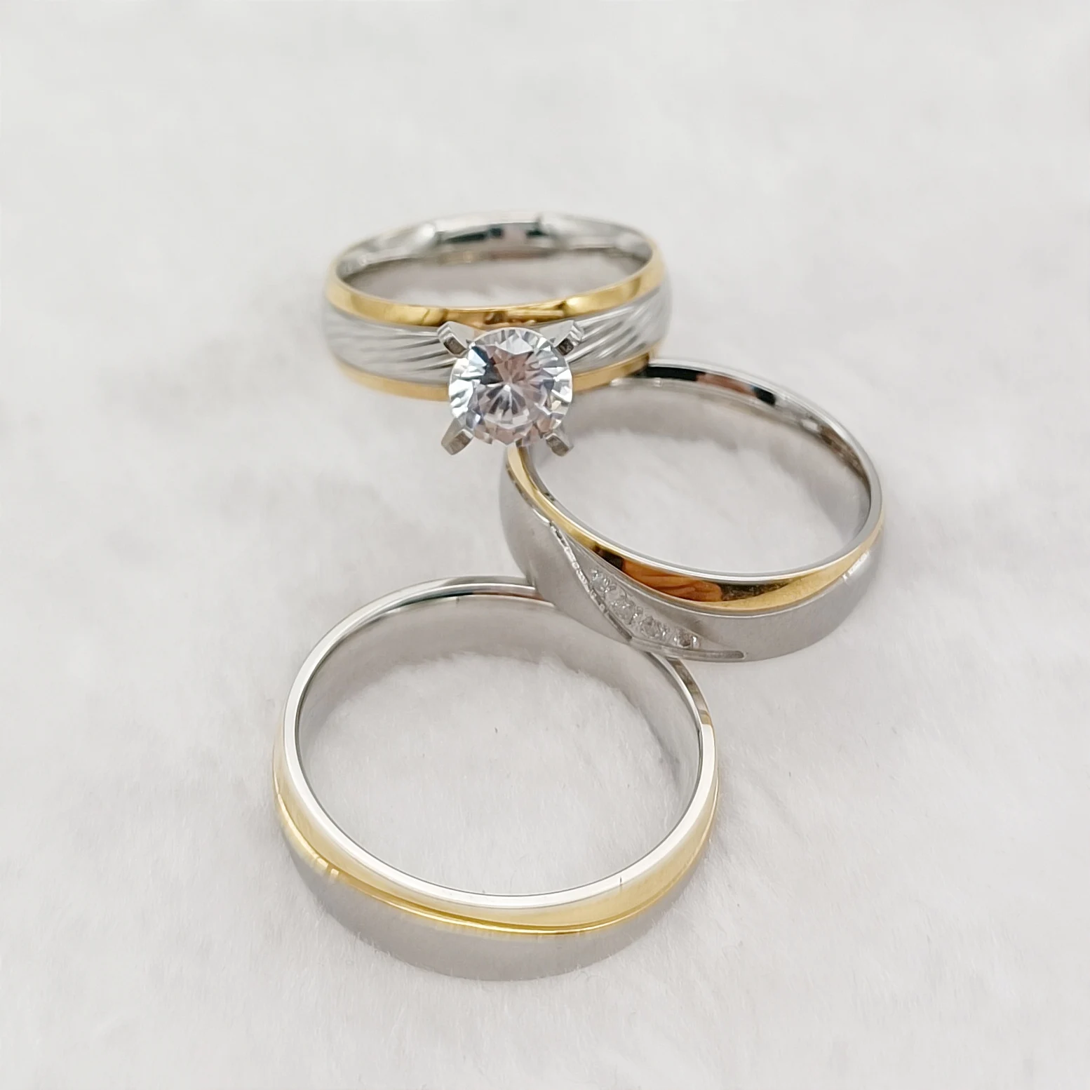 Promise Marriage Engagement Ring 14k Gold Plated jewelry cz