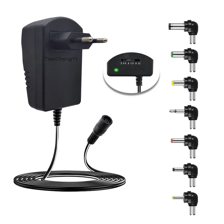 Universal Multi-Voltage Adjustable Power Supply Charger - 30W