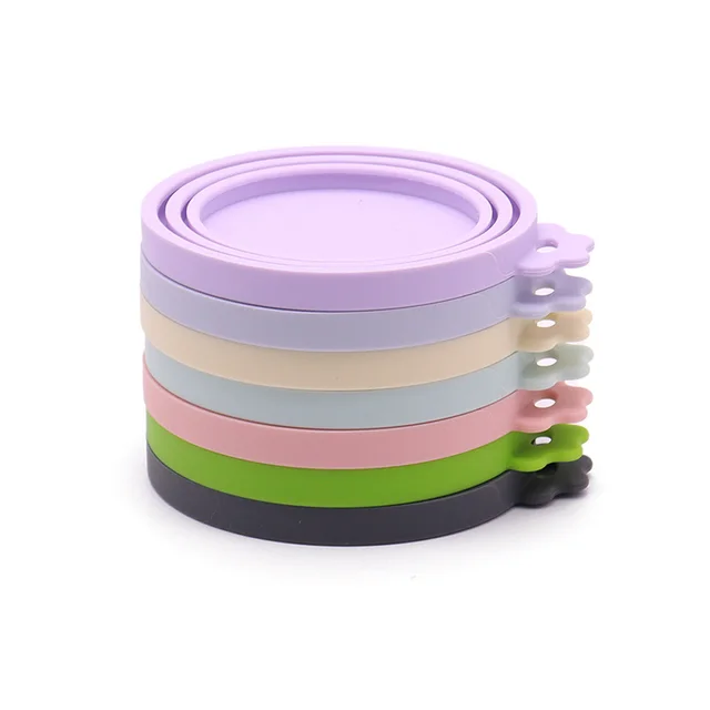 Reusable Silicone Sealing Cover Jar Pet Products Keep Food Fresh Prevent Bacterial Odor Suitable Most Sizes For Dog And Cat Cans