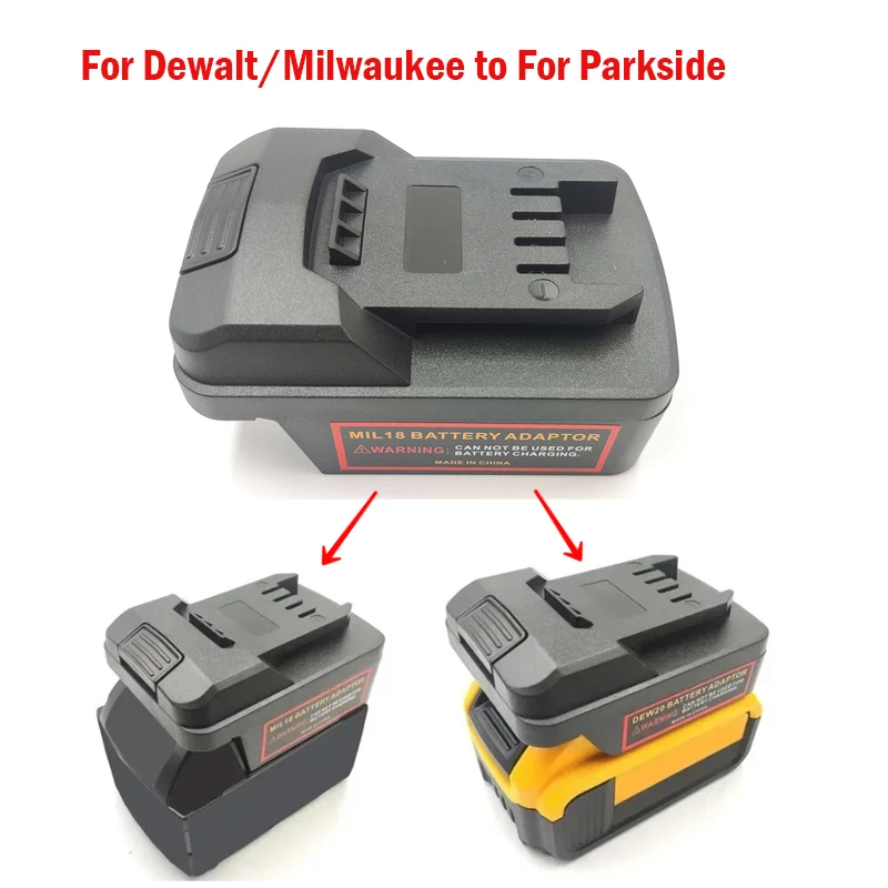 Per Dewalt Per Milwaukee 18V 20V Batteria Converti In Per Parkside 20V Batteria Agli Ioni Di Litio Strumenti Elettrici Convertitore Adattatore Batteri