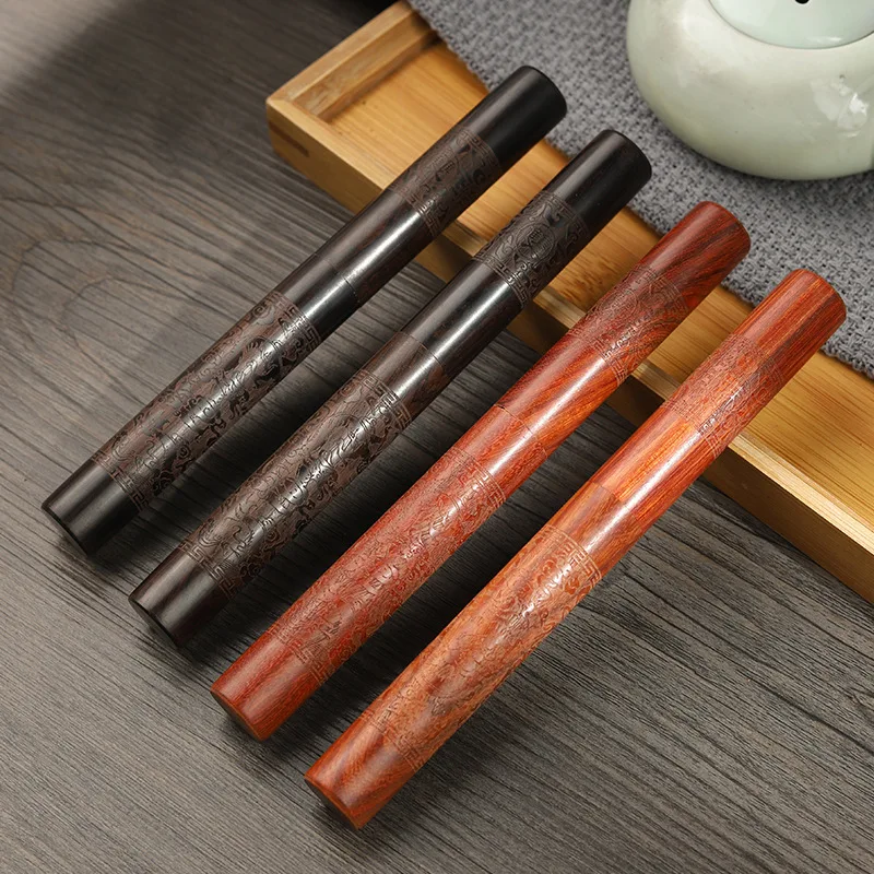 Stainless Steel Ebony Chinese Puer Tea Needle Cutter Damascus Knife 1Pc tea cutter tea needle set tea making tools