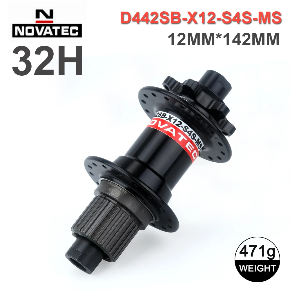 Moyeu Avant VTT NOVATEC Boost 32 Trous – Axe Acier, Disque Hydraulique, Noir