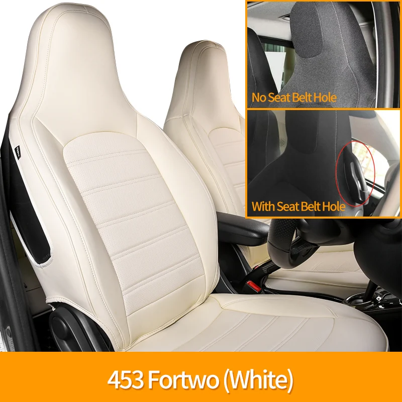 Coprisedili Auto per Smart 453 Fortwo 2000-2016 2017 2018 2019 2020 2021 2022 2023 2024, Nove Pezzi Pelle Protezioni per Sedili Set Impermeabile Antiscivolo Accessori Auto,Red