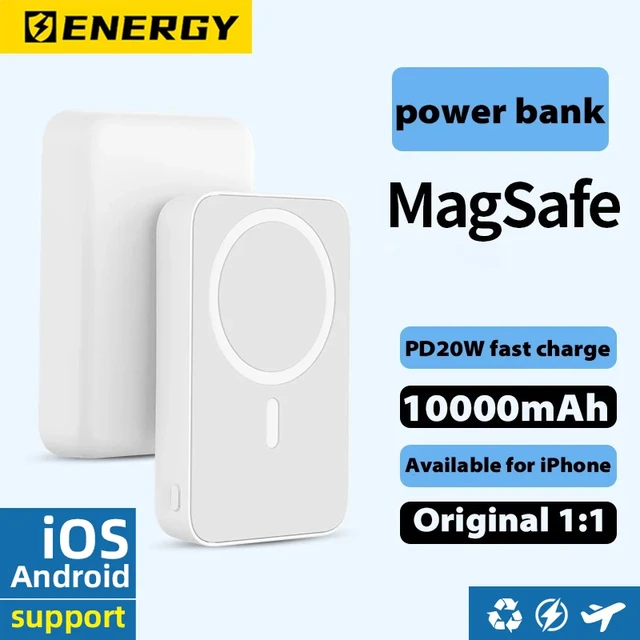 UGREEN Batterie Externe Magnétique sans Fil 10000mAh USB C USB A Charge  Rapide PD QC 3.0