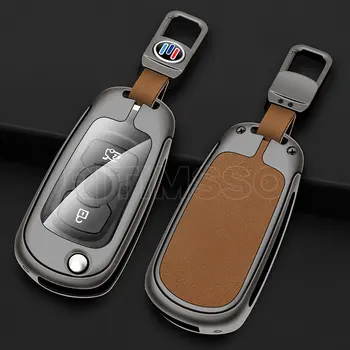 Custodia per chiave a scatto per auto in pelle metallica per Buick VERANO ENCORE GX GL6 2018 - 2020 per Opel Vauxhall Astra K Corsa Protector