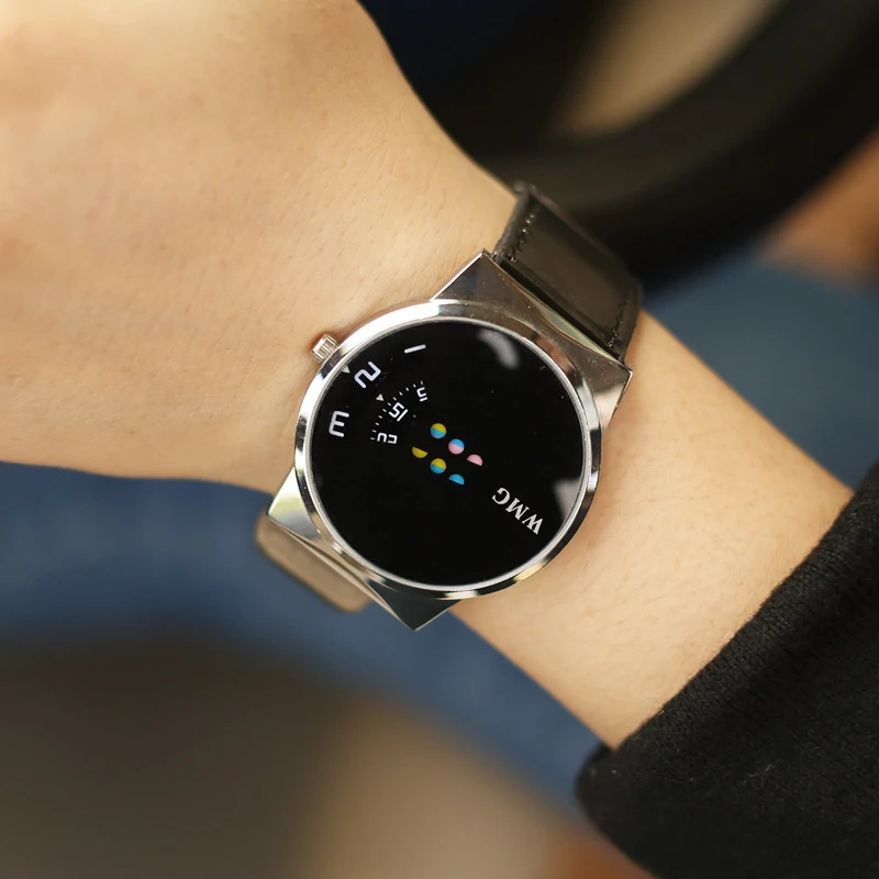 

Personality Creativity Black White Women Watches Fashion Leather Watch Men Woman Quartz Clock Unisex Wristwatches Gifts