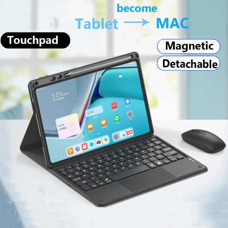Custodia Per Huawei Matepad Pro 13.2 Pollici 2023 10.4 2020 Air 11.5 Pollici Pro 11 2024 T10S Se 10.1 Pro 12.6 Trackpad Tastiera Portapenne