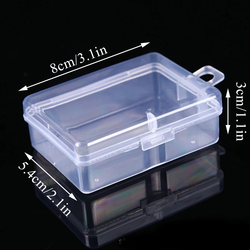 Mini Plastic Box Rectangular Box Translucent Box Jewelry Storage Case  Container Packaging Box Beads Collecting Home Organizer