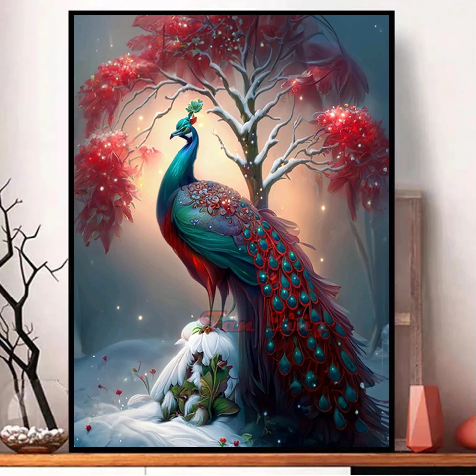 DIY 5D Diamond Painting New Peacock Snow Scenery Rhinestone Pictures Cross  Stitch Embroidery Room Home Decor Handicrafts V555 - AliExpress