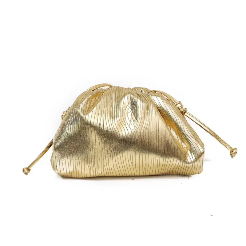 

9415 New Golden Cloud Woven Dumpling Handbag One Shoulder Diagonal Totes Women's Bag