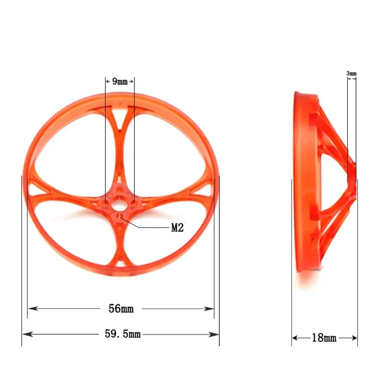 Protection d'hélice Cinewhoop 2 pouces 56mm - Lot de 4