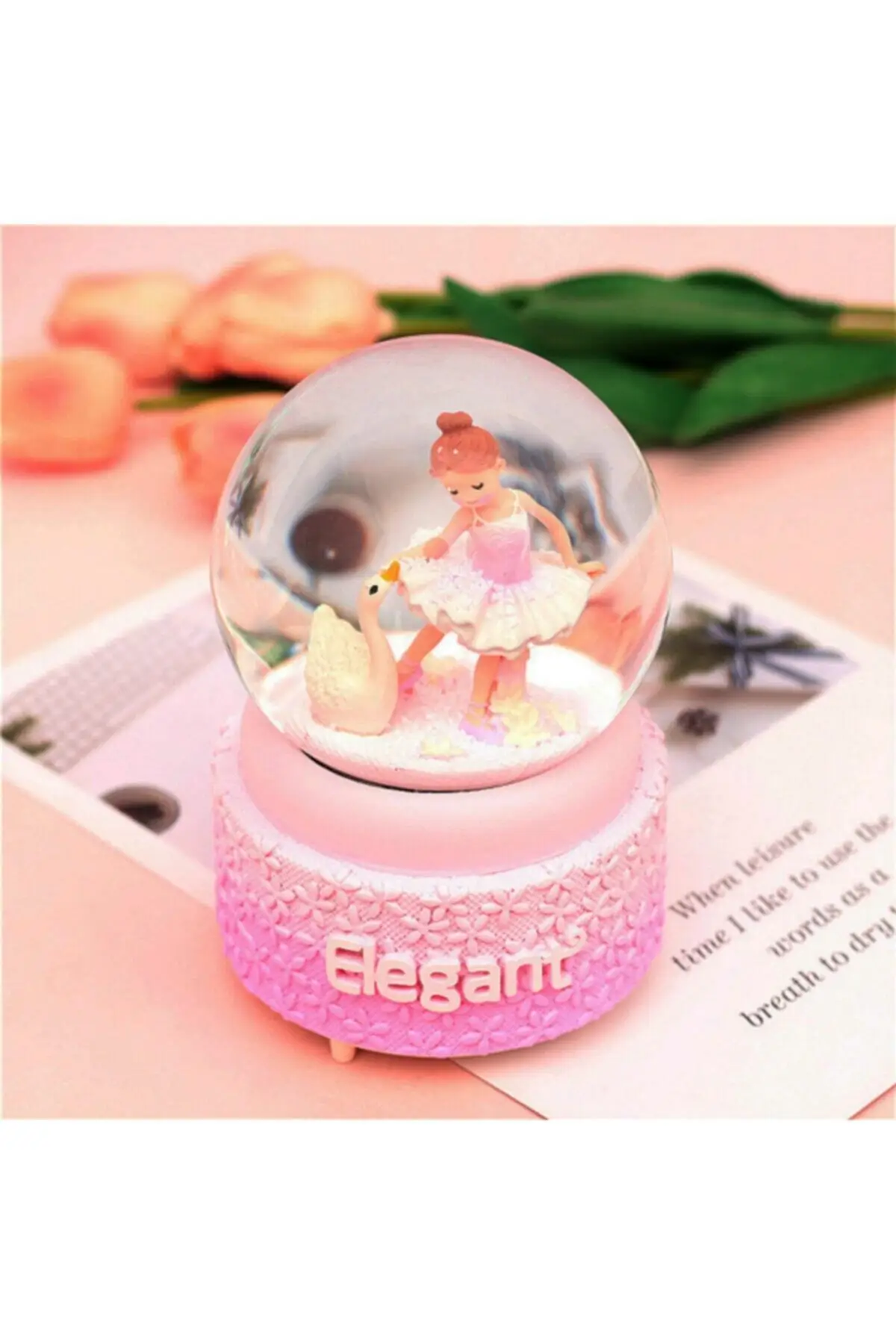 

Medium Size Elegant Ballerina Snow Globe Illuminated Musical Gifts Decorative Balls Home Office Products Young Room