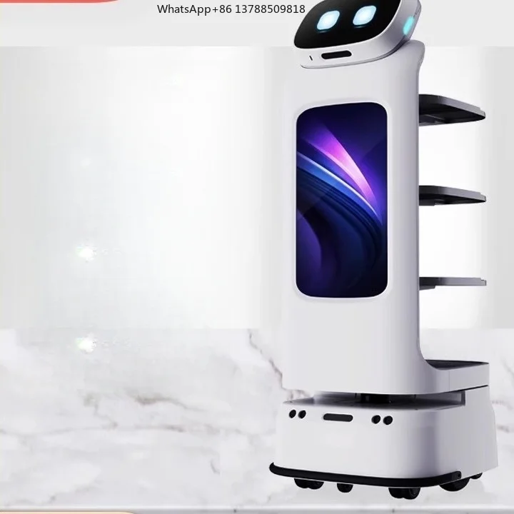 Robot Intelligente per la Consegna di Cibo per Ristoranti e Hotel, Cameriere Automatico per Servizio di Consegna Cibo - immagine 4