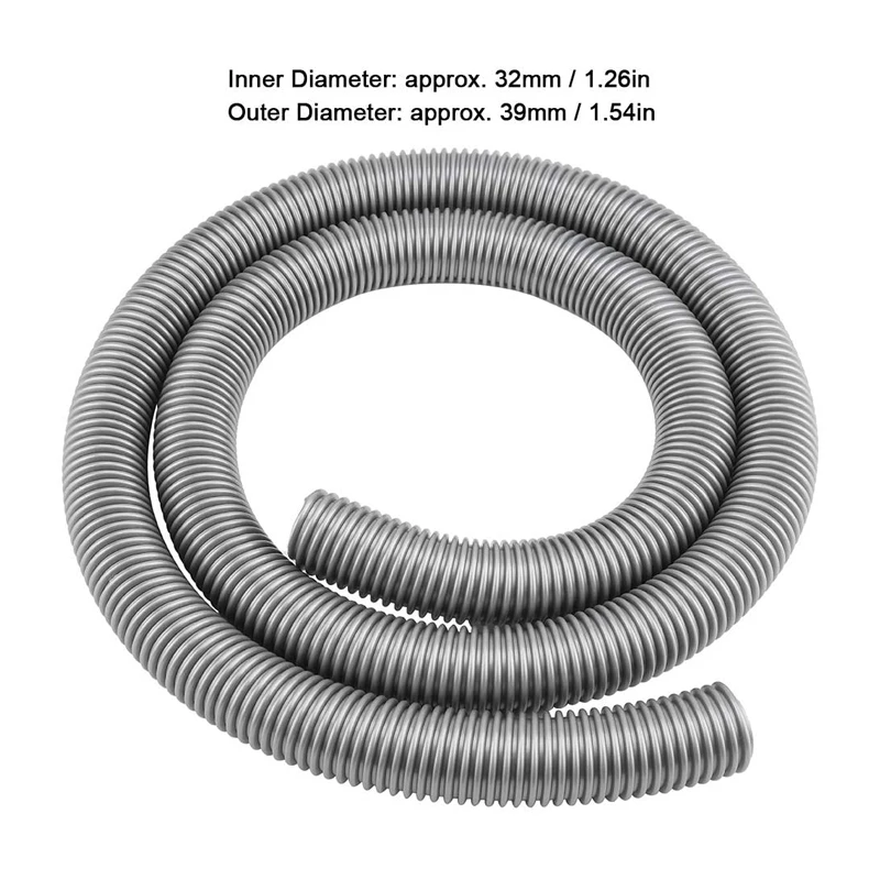 Dioche Tubo Flessibile Per Aspirapolvere In Eva - 2 Metri - Diametro 32/39 Mm - Accessorio Sostitutivo - 2