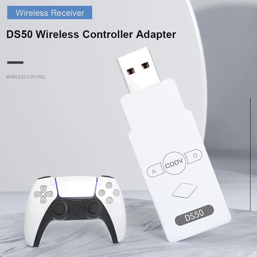 

DS50 Gamepad Converter Receiver Bluetooth-compatible Wireless Adapter for PS5 PS4 PS3 Xbox NS Pro Controller Multiplayer Games