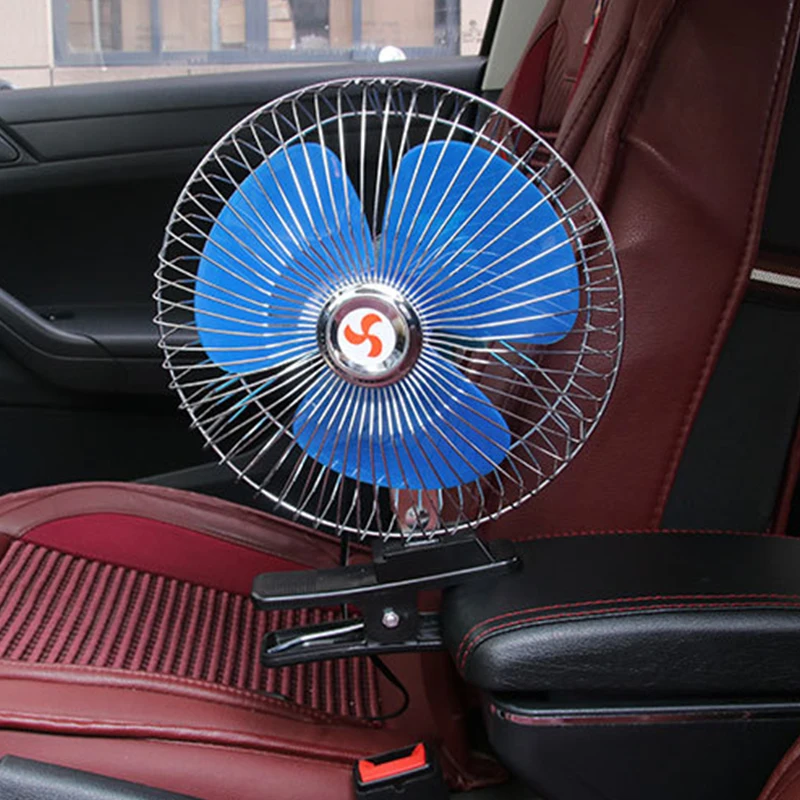 6/8Inch Portable Vehicle Auto Car Fan Oscillating Shake Head Car Summer Cool Small Electric Fan Car Wind Cooler Accessories spray fan tower type shaking head usb charging air conditioner fan household desk fan wind air circulation electric air cooler