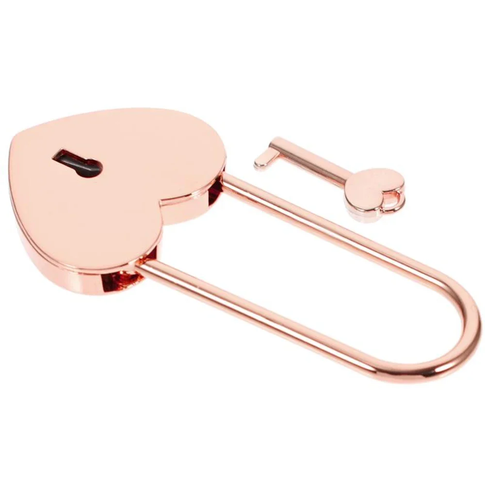 Mini Metal Heart Shaped Padlock Antique Style Love Lock Set With Key Wedding Valentine's Day Gifts Romantic Couple Wishing Lock