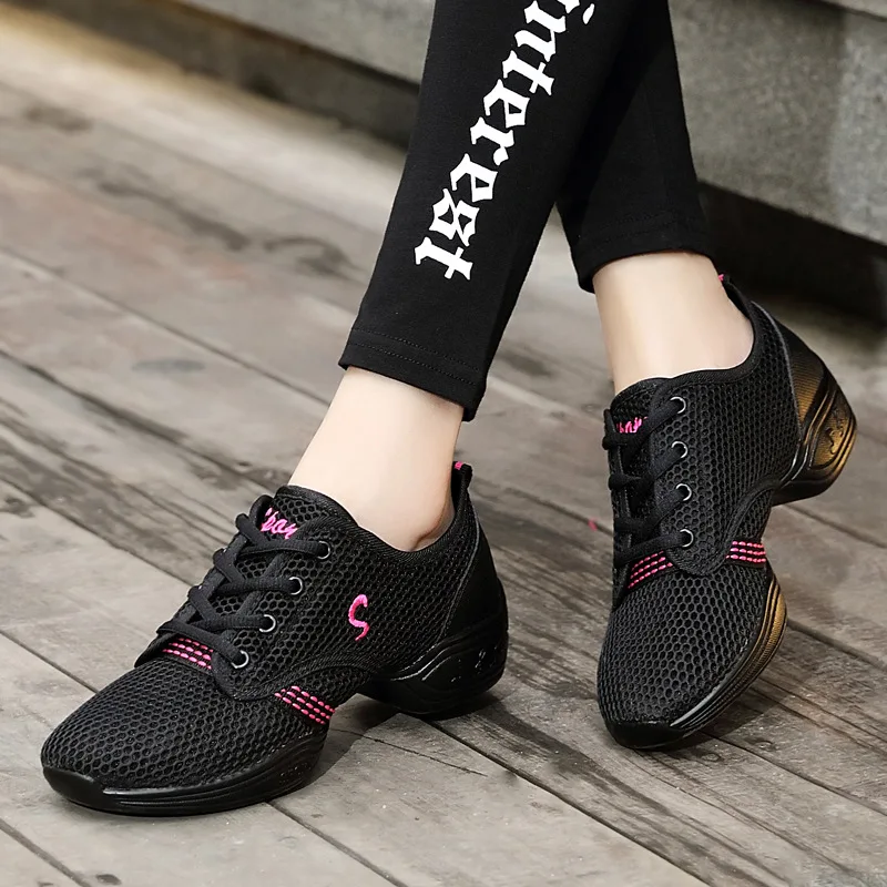 Breathable Soft Summer Women Dance Shoes Lightweight Outdoor Training Casual Sneakers Ladies Sports Modern Jazz Practice Shoes