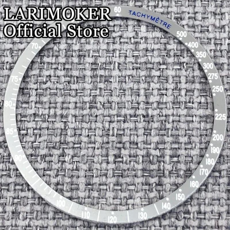 LARIMOKER Flacher Aluminium-Lünetteneinsatz 38,5 * 34 mm Orange Rot Y-Meter Passend für 39,6 mm Chronograph VK63 Uhrengehäuse Modifizierte Uhrenteile – Detail 13
