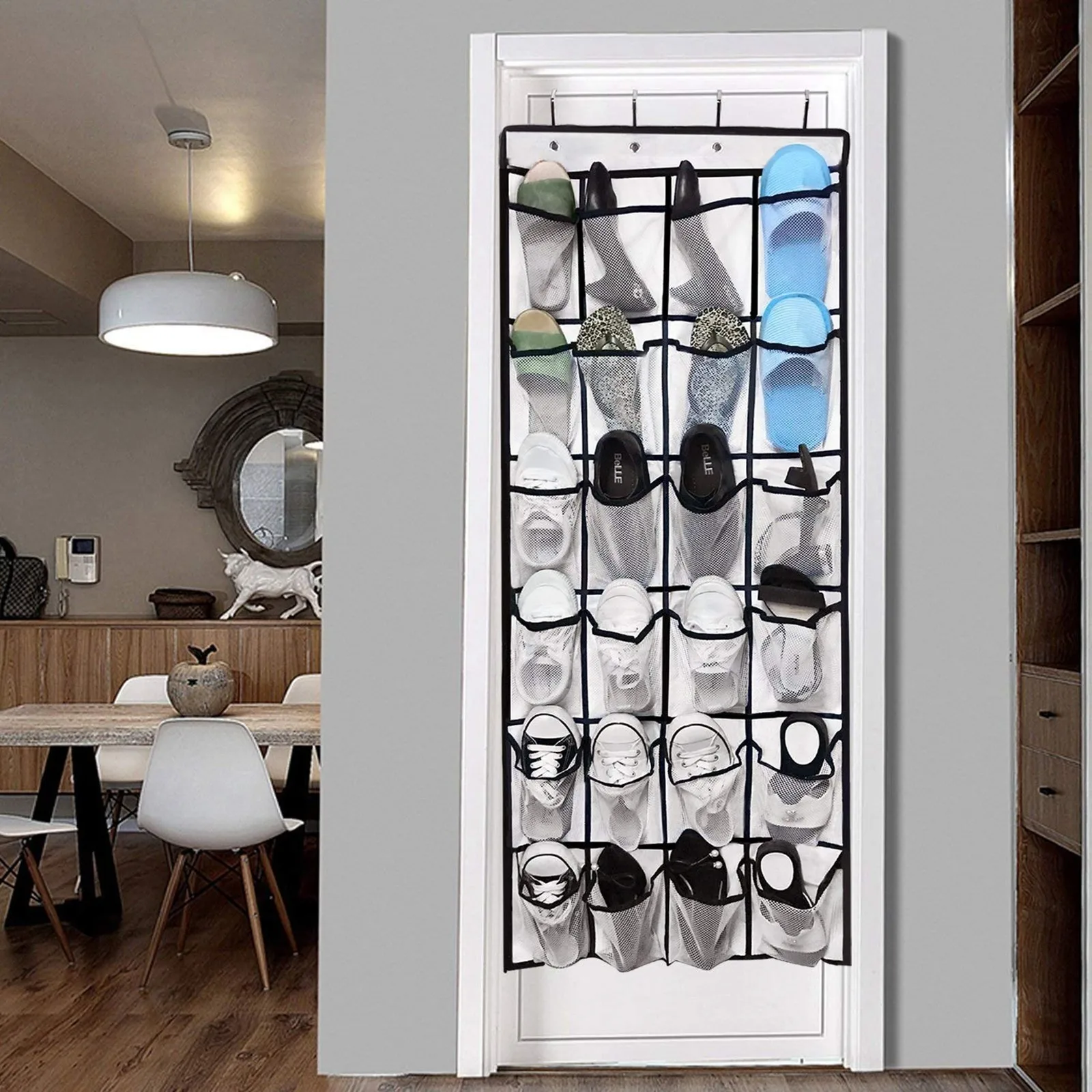 1x 24 Grid Wall mounted Sundries Shoe Organiser Fabric Closet Bag