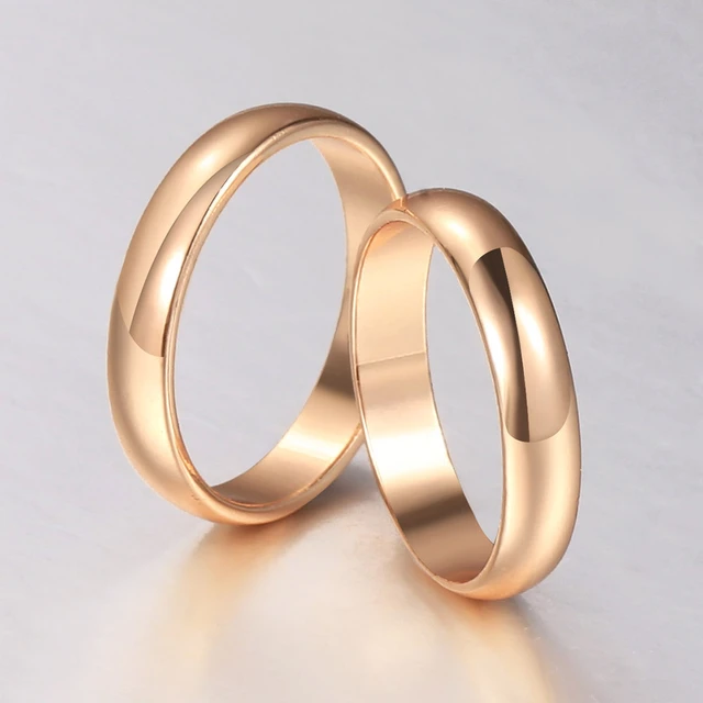 Rose Gold couple Bands | Couple ring design, Engagement rings couple, Wedding  ring design gold