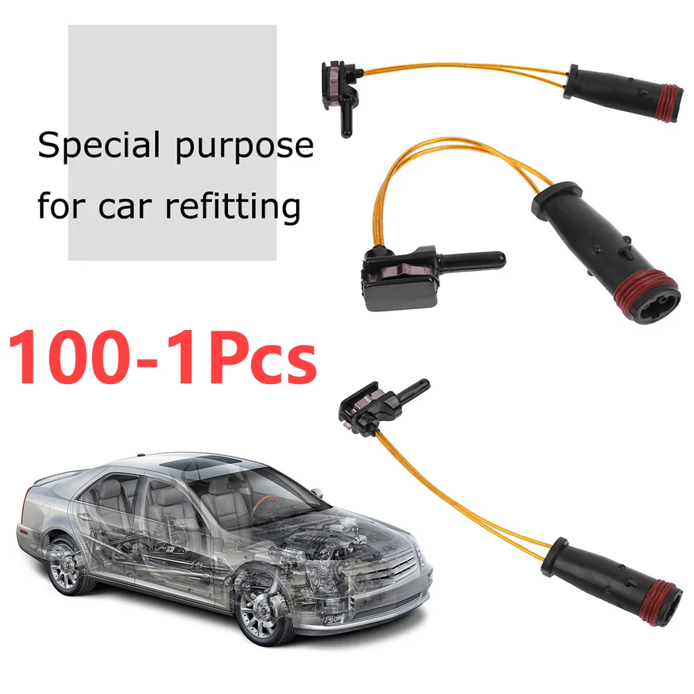 100-1 Pcs 100mm Wear Warning Sensor 2115401717 Car Front Rear Brake Pad Wear Sensor Replacement for Mercedes-Benz W220-W204