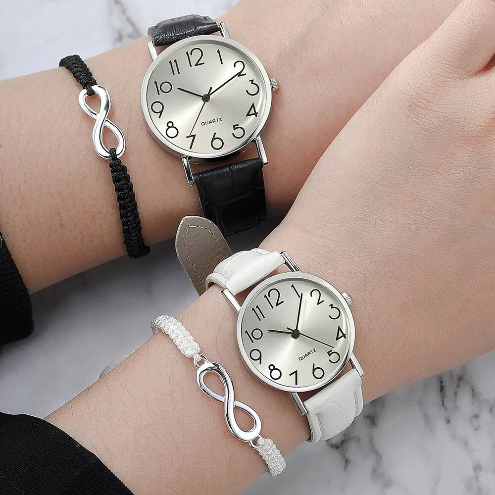4pcs Couple Quartz Watch Bracelet Set fashion couple watches quartz watch