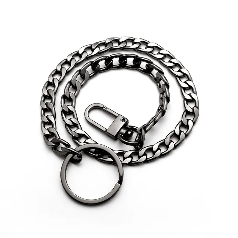 Cadena Para Vaqueros 3 Capas - Accesorio Hip Hop Punk - Clip Mosquetón - Unisex - Color Negro